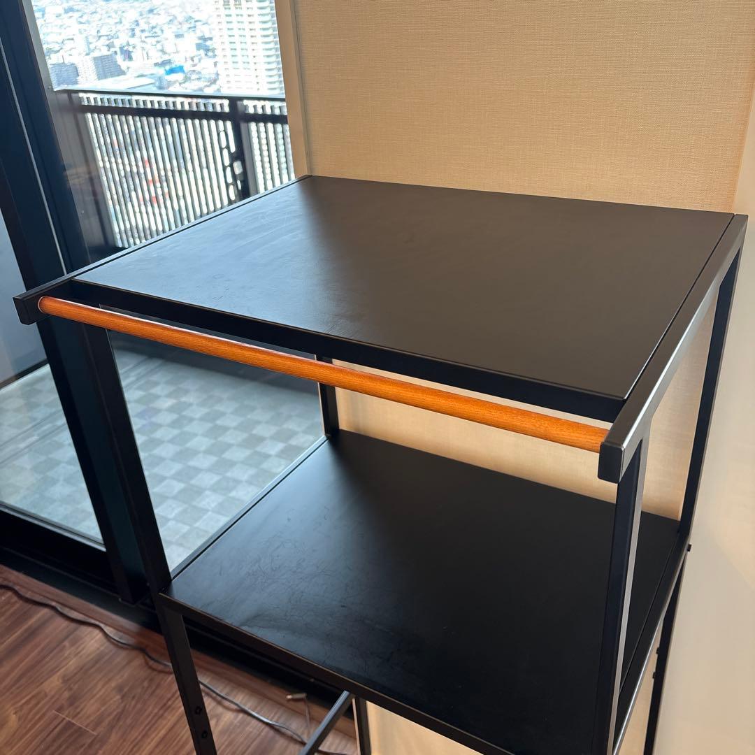 シンプルモダン2段キッチンラック