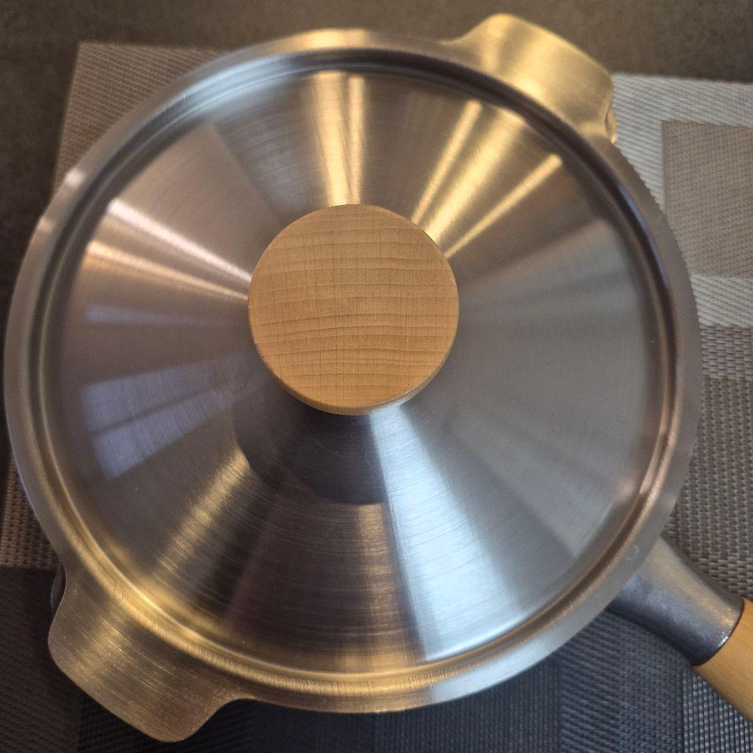 新品 aikata アイカタ 両口ステンレス雪平鍋フタ付き 18cm