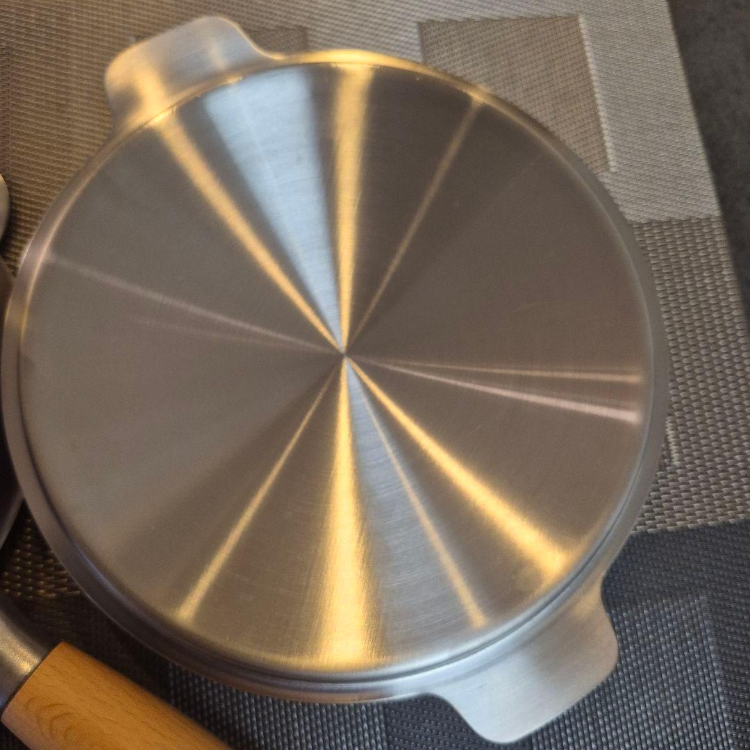 新品 aikata アイカタ 両口ステンレス雪平鍋フタ付き 18cm