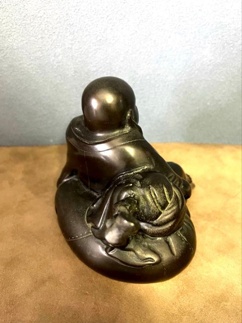 『高岡銅器』布袋様の置物　越井栄山作品