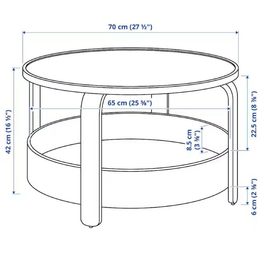 イケア IKEA ボルゲビー BORGEBY ローテーブル 丸型