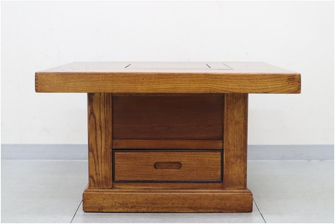 囲炉裏 テーブル 座敷机 座卓 ちゃぶ台 関西火鉢 天然木 和家具 和室 古民具