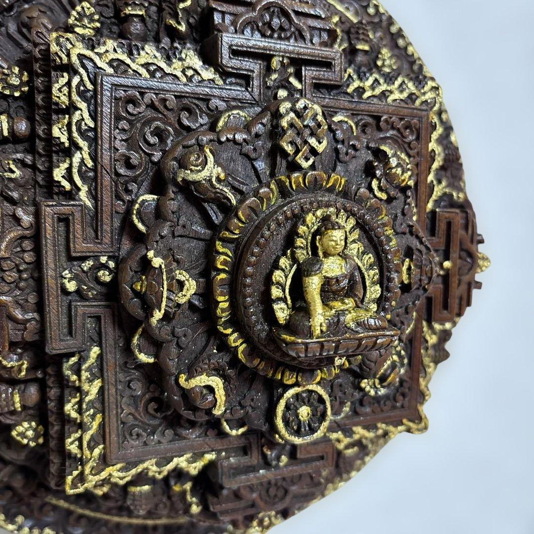 Mandala マンダラ 自作手作り木彫りです。