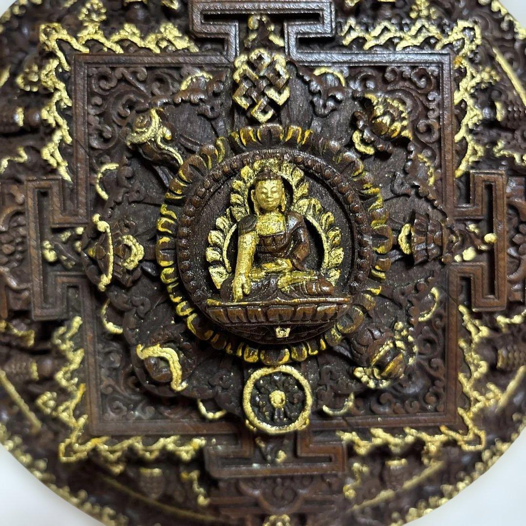 Mandala マンダラ 自作手作り木彫りです。