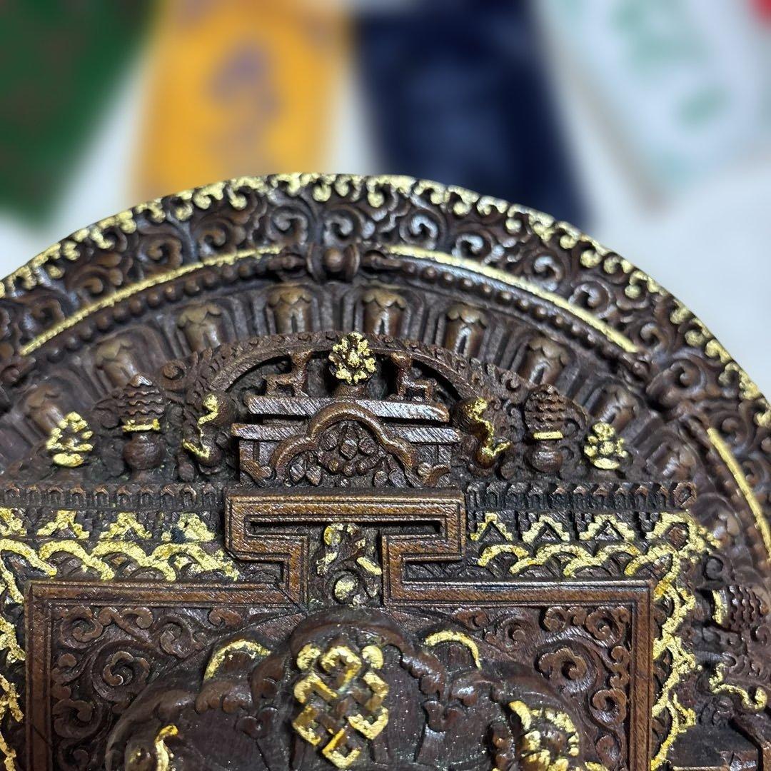 Mandala マンダラ 自作手作り木彫りです。