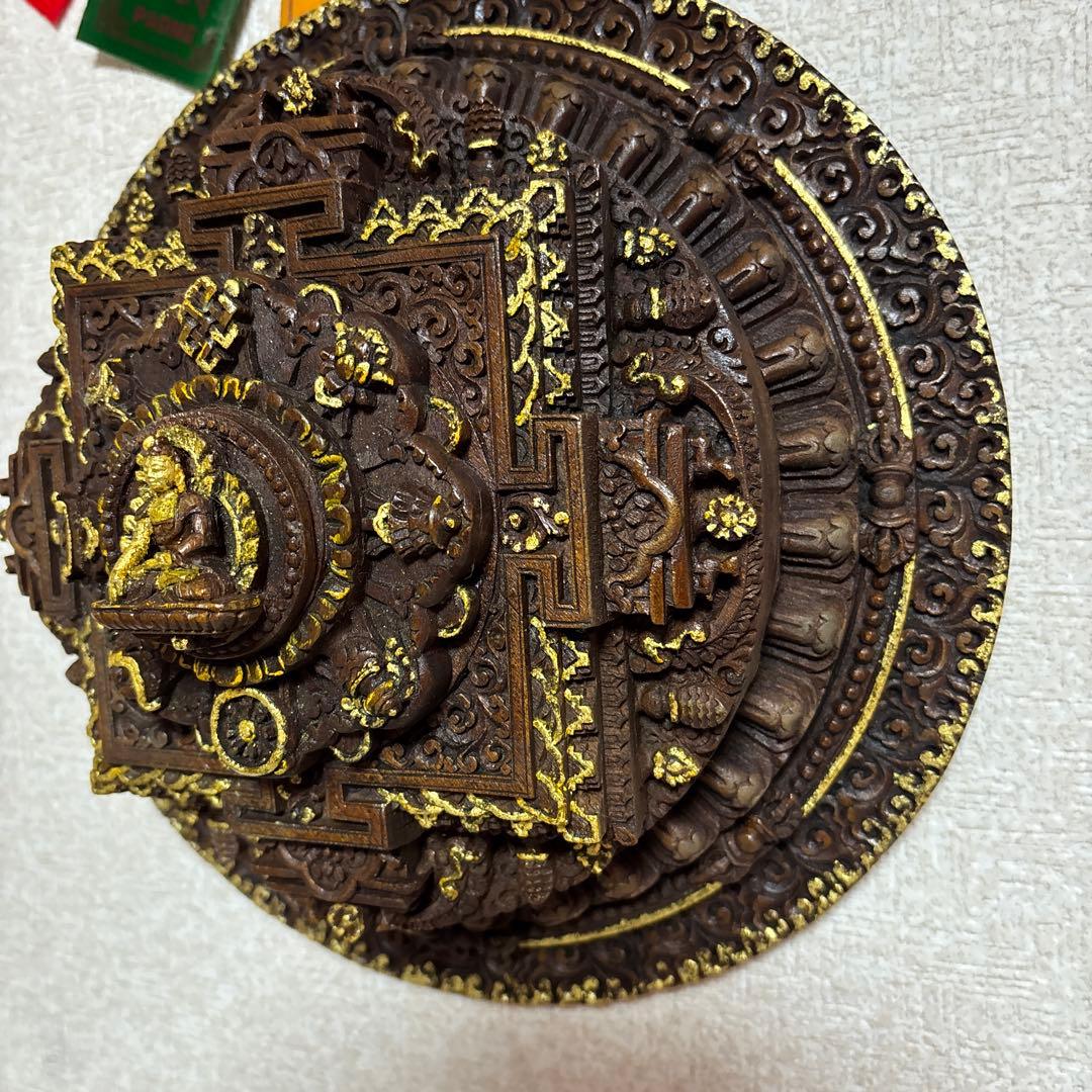 Mandala マンダラ 自作手作り木彫りです。