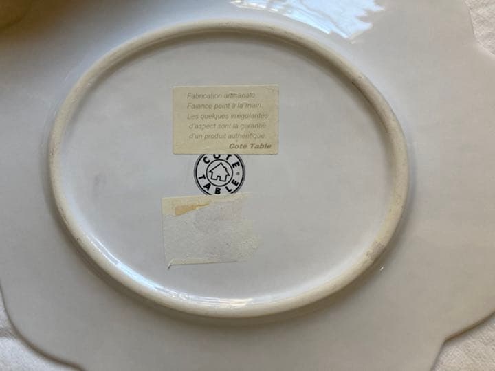 cote table PETALE WHITE　花リム　ペタル　デザートプレート