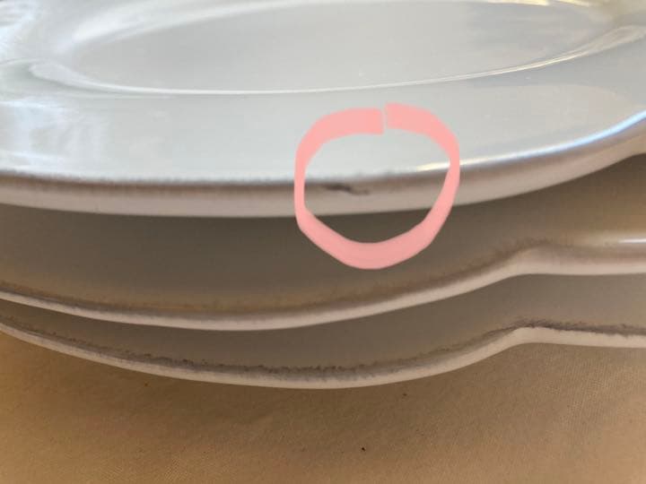 cote table PETALE WHITE　花リム　ペタル　デザートプレート