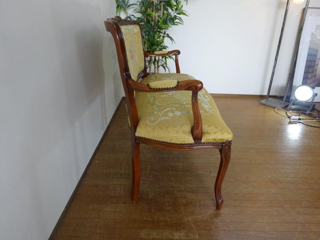 K0406様　イタリア家具　ヨーロピアンアンティーク調　2Pチェア　ラブソファ