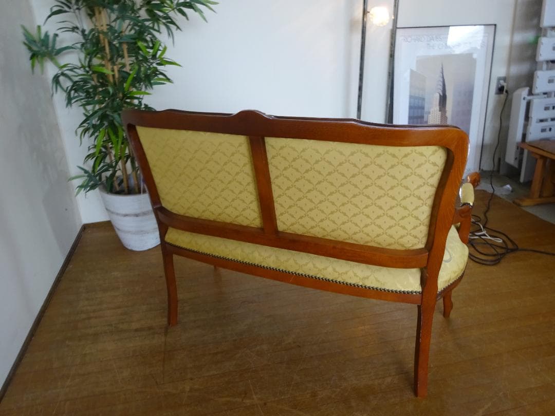 K0406様　イタリア家具　ヨーロピアンアンティーク調　2Pチェア　ラブソファ