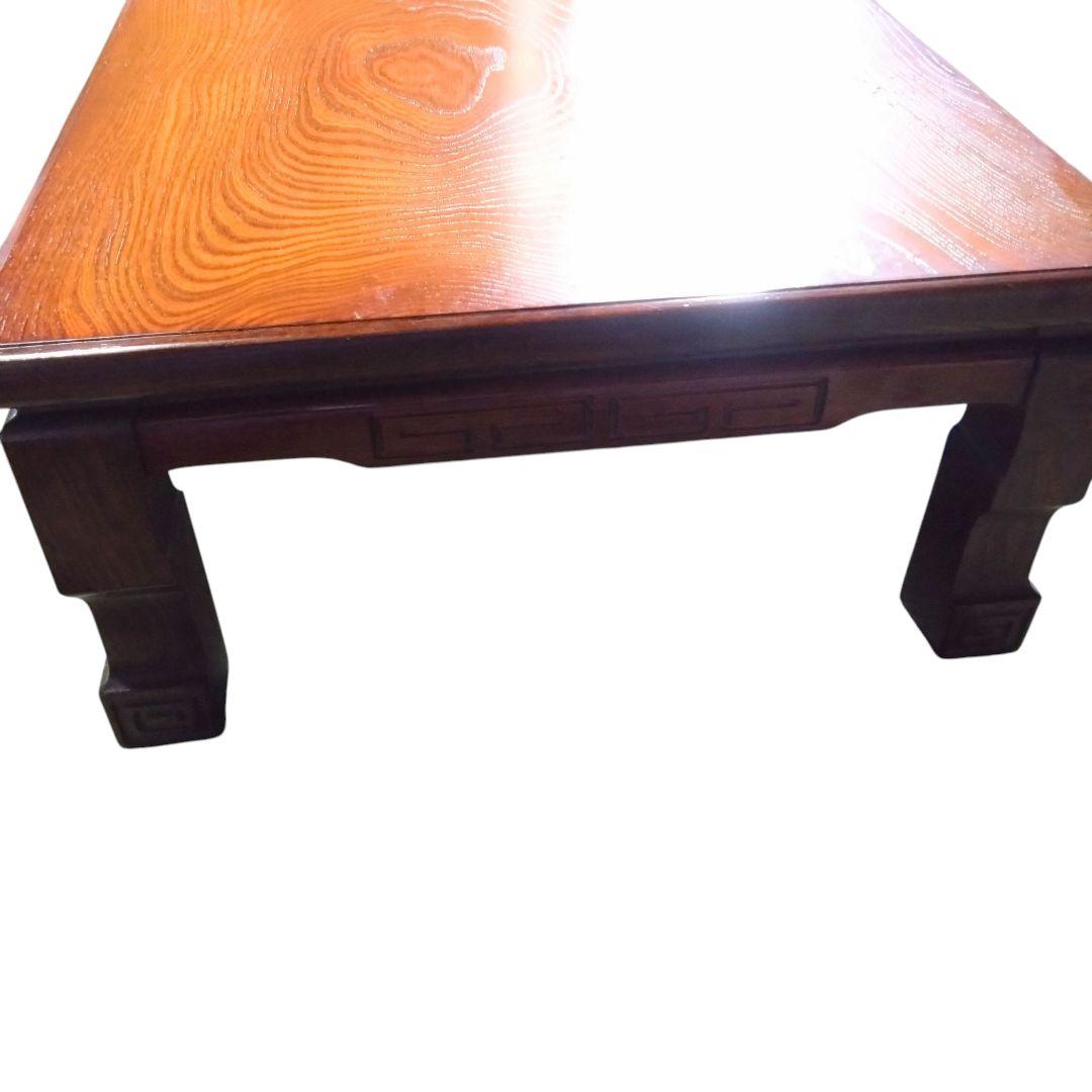 希少 アンティーク昭和レトロ 座卓 テーブル 座敷 彫刻 木彫り