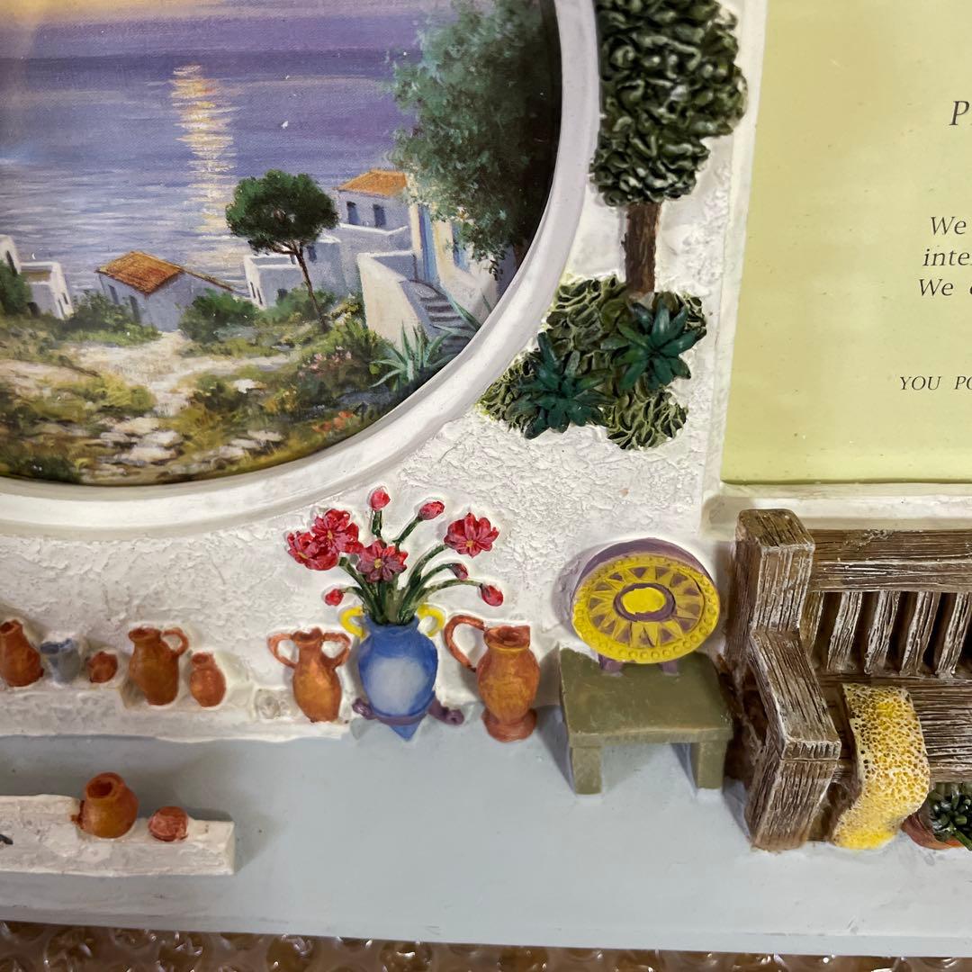 アンティーク　立体フォトフレーム　写真立て　窓　扉　家　花　階段　椅子　絵画