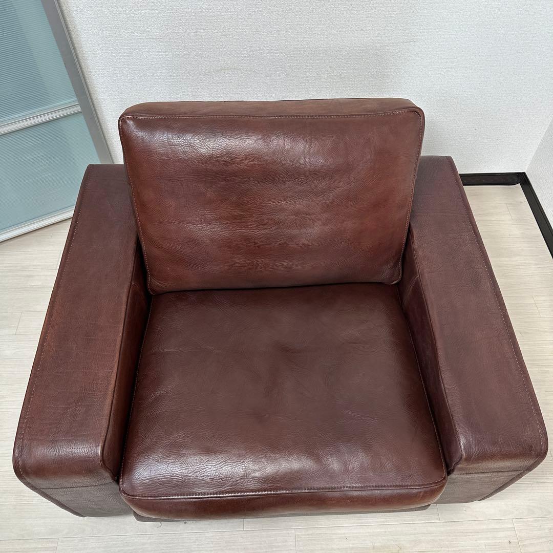 カリモク最高峰 ドマーニ 総革張り：本革 1人掛けソファ 1Pソファ iso※