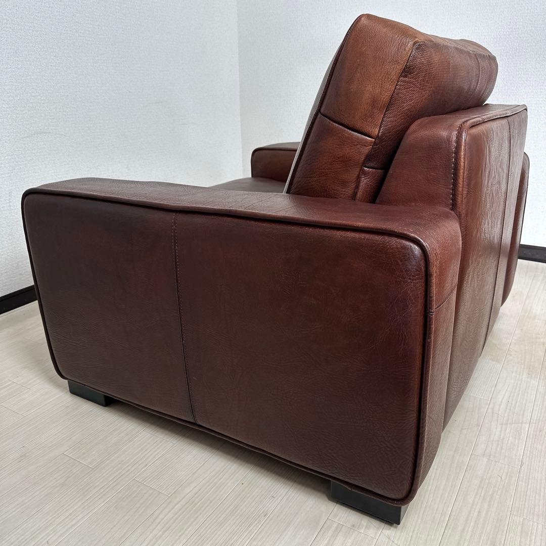 カリモク最高峰 ドマーニ 総革張り：本革 1人掛けソファ 1Pソファ iso※
