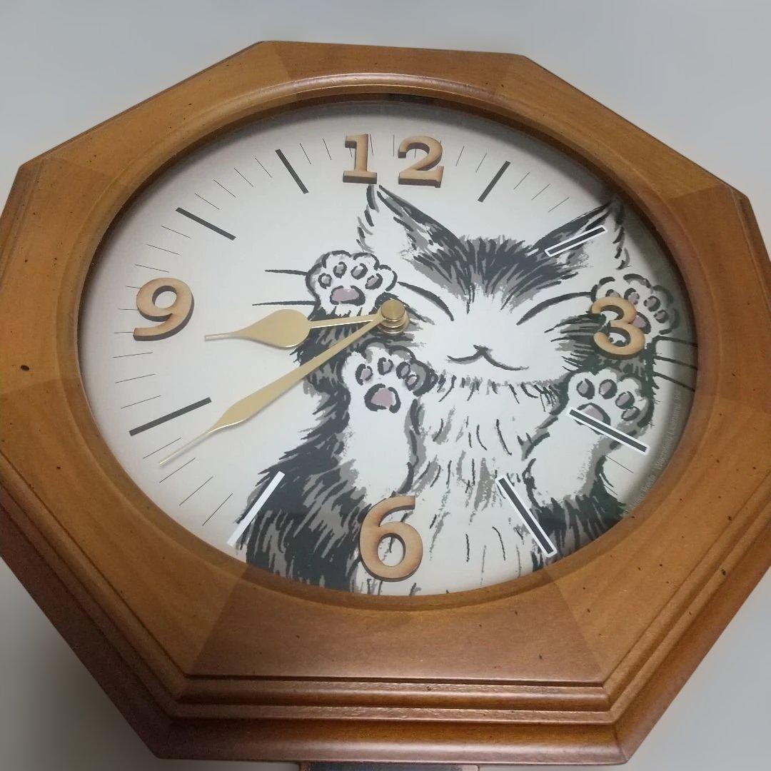 超貴重！ベビーダヤン♪ にゃんキューテイル振子時計 尻尾ゆらゆら