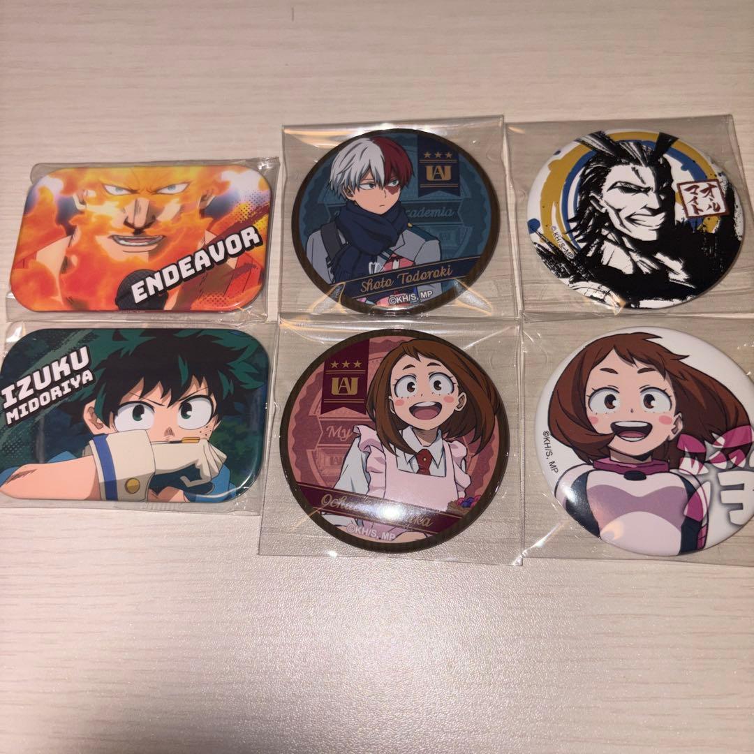 ヒーローアカデミア 缶バッジ ヒロアカ エンデヴァー轟ワンフォー