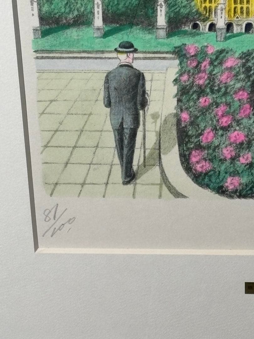 浜松一誓 無所属 「ビックベン(ロンドン)」 81100 リトグラフサイン有