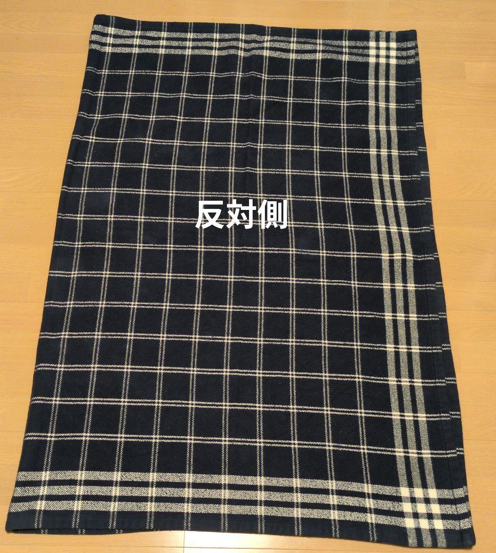 Ralph Laurenチェック柄　綿毛布ブランケット シングルサイズネイビー