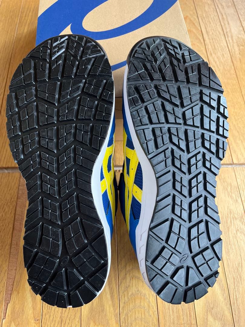 アシックス安全靴オンライン限定CP209 BOARRブルー×イエロー27センチ