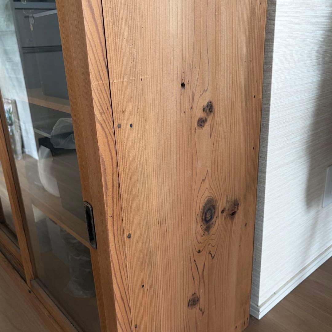 古家具 / アンティークガラス戸棚 / 無垢材②