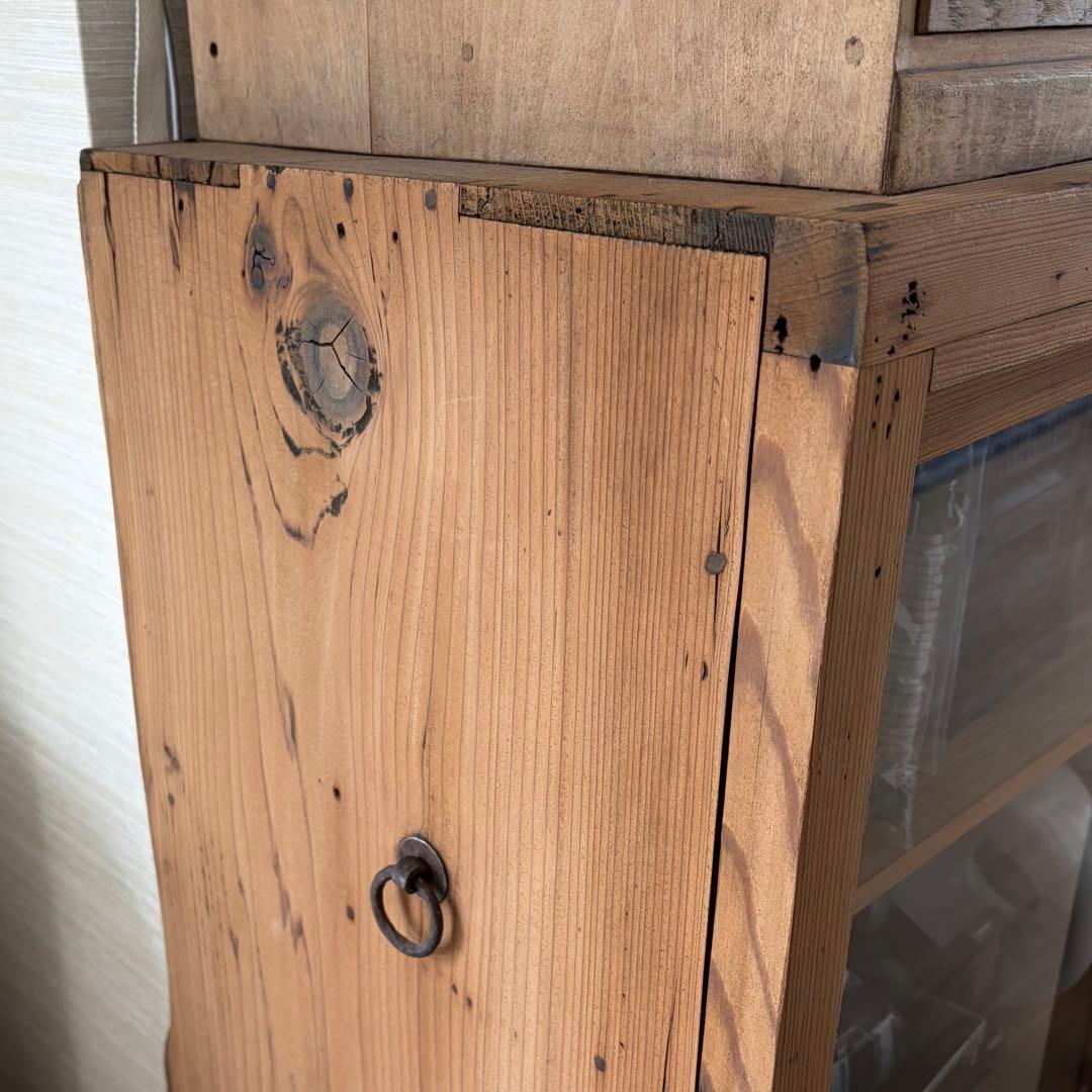 古家具 / アンティークガラス戸棚 / 無垢材②