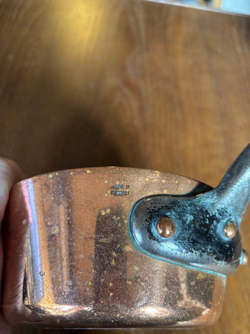 MADE IN FRANCE 銅鍋 片手鍋 ソースパン 約16cm 錫引き