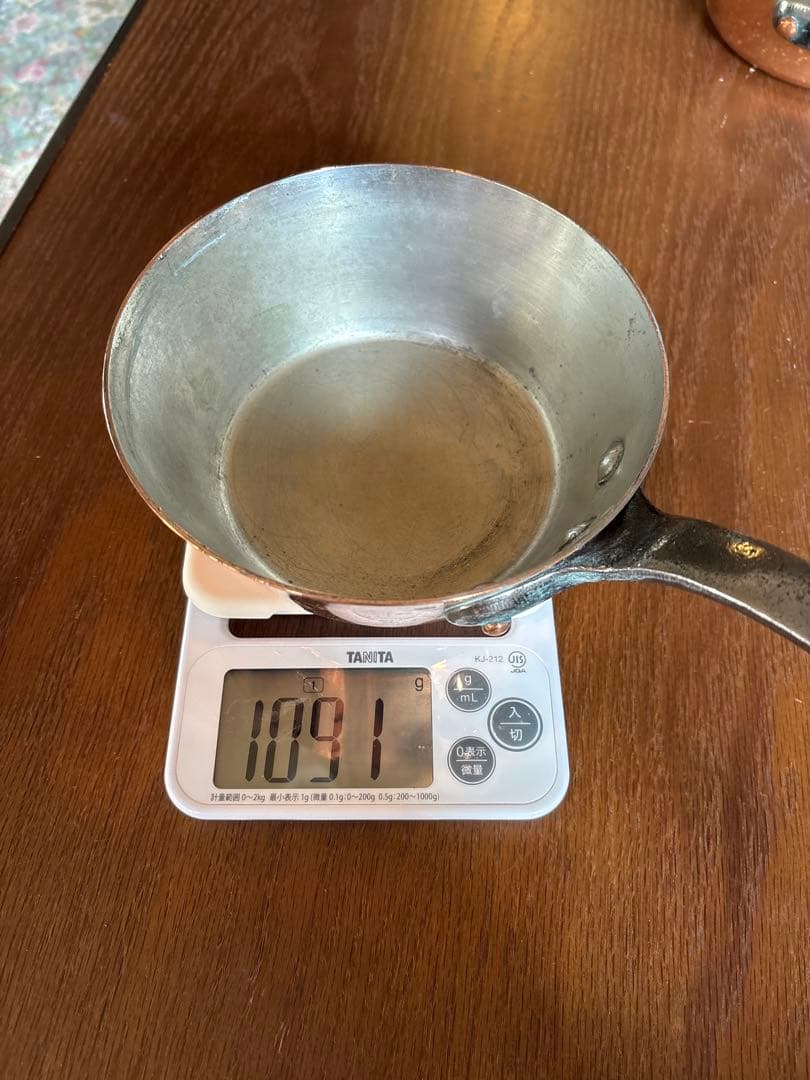 MADE IN FRANCE 銅鍋 片手鍋 ソースパン 約16cm 錫引き