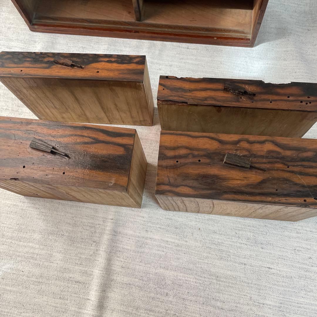 【値下げ】木製ガラスケース 引き出し　取手　アンティーク　ショーケース　卓上