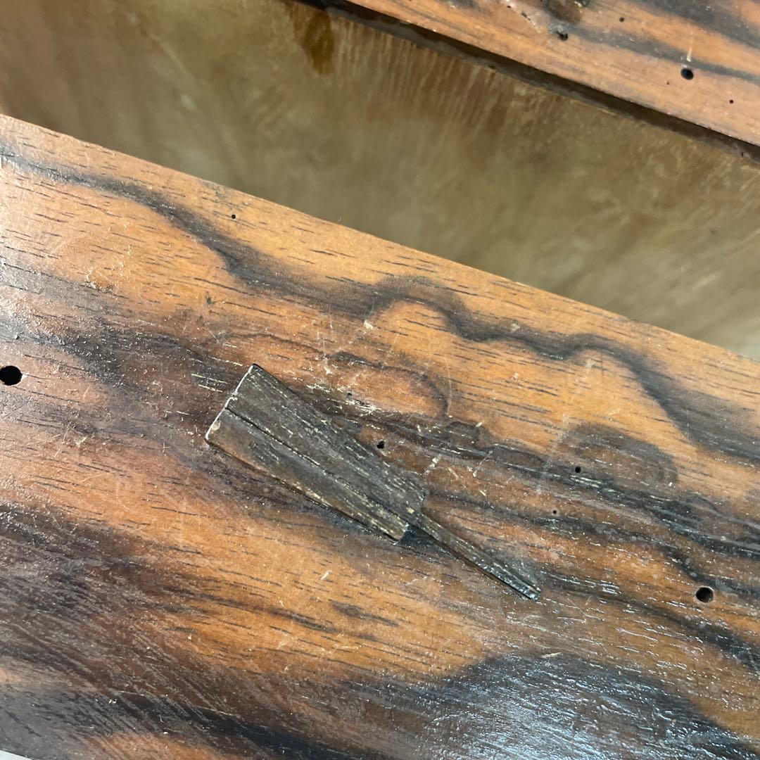 【値下げ】木製ガラスケース 引き出し　取手　アンティーク　ショーケース　卓上