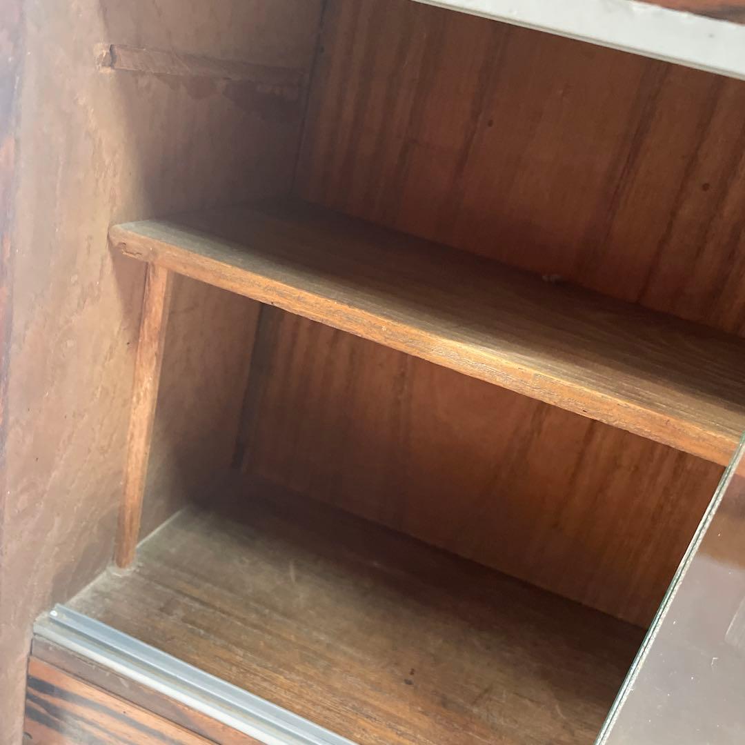 【値下げ】木製ガラスケース 引き出し　取手　アンティーク　ショーケース　卓上