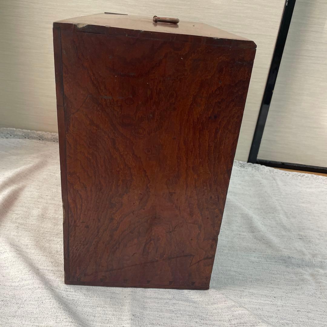 【値下げ】木製ガラスケース 引き出し　取手　アンティーク　ショーケース　卓上