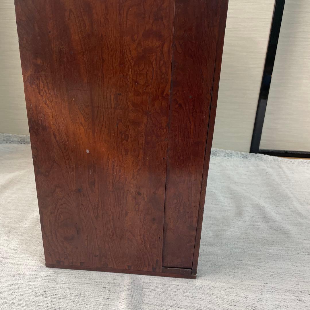 【値下げ】木製ガラスケース 引き出し　取手　アンティーク　ショーケース　卓上