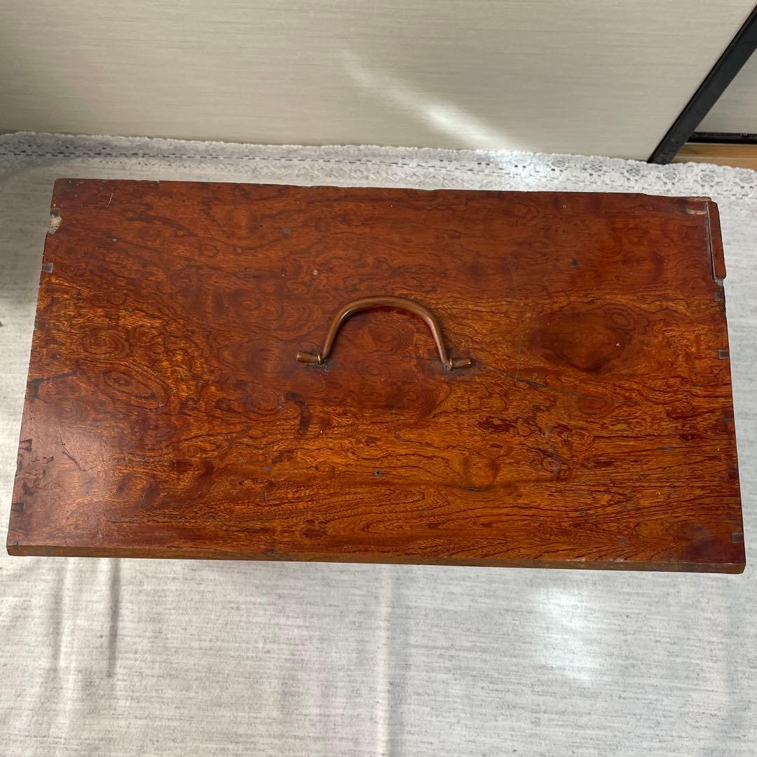 【値下げ】木製ガラスケース 引き出し　取手　アンティーク　ショーケース　卓上