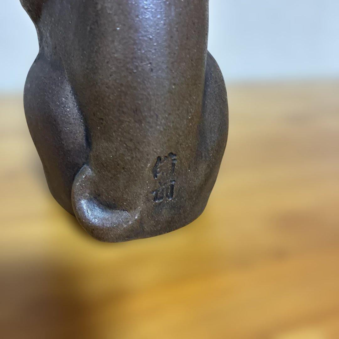 備前焼　ねこ（招き猫）　古美術