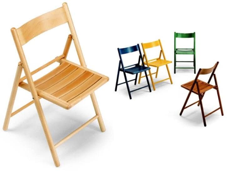 木製 折りたたみチェア 3脚セット カントリー調（グレー・イエロー・グリーン）