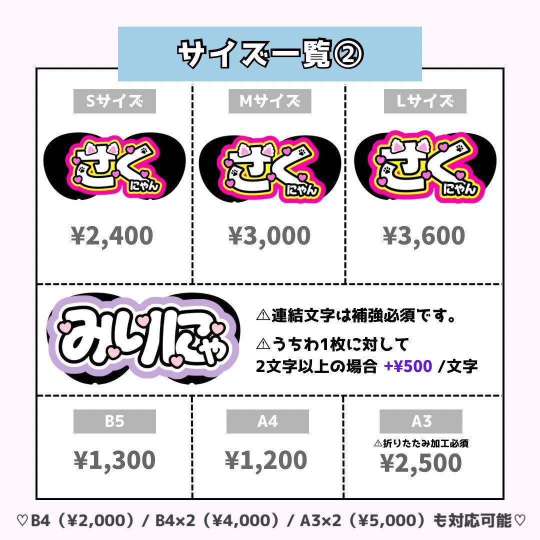 ♡ページ♡ネームボード うちわ文字 連結文字パネル オーダー
