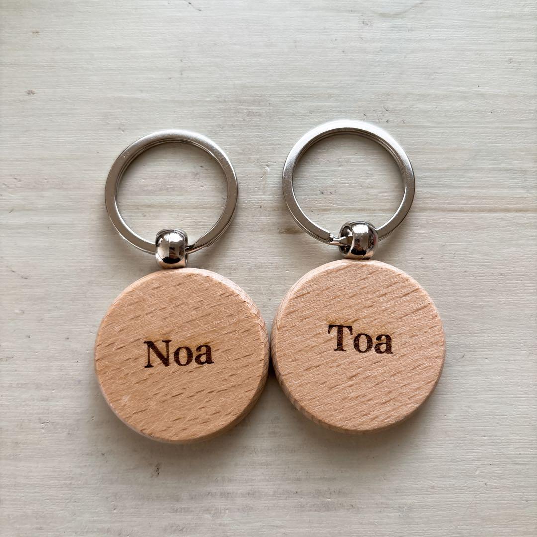 豚まん＊お名前入りオーダーメイド木製キーホルダー♫