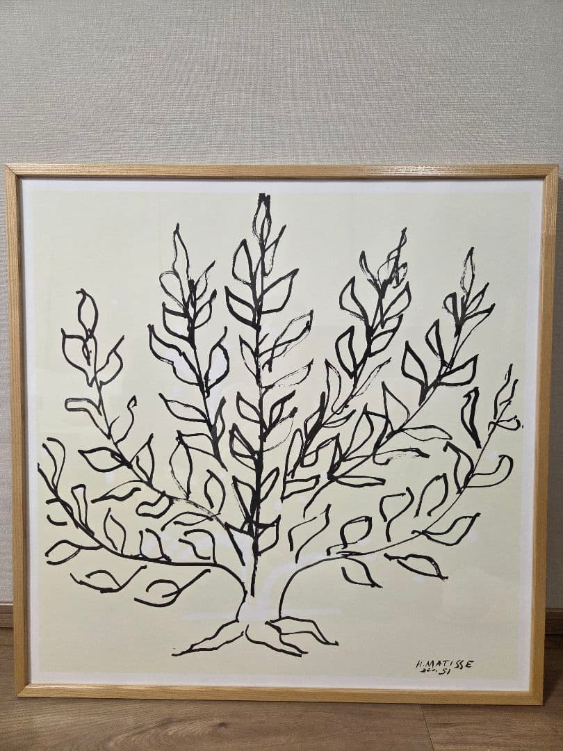 【美品】IDÉE イデー アンリ・マティス アートポスター ナチュラルフレーム