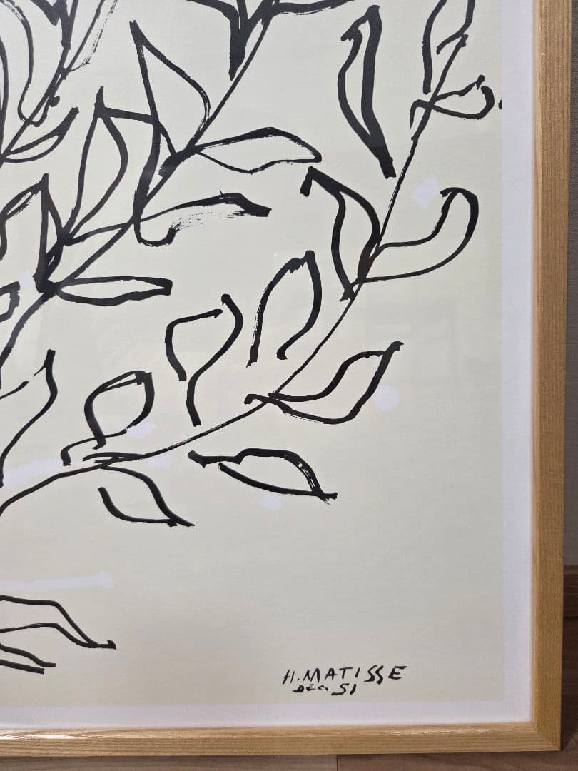 【美品】IDÉE イデー アンリ・マティス アートポスター ナチュラルフレーム