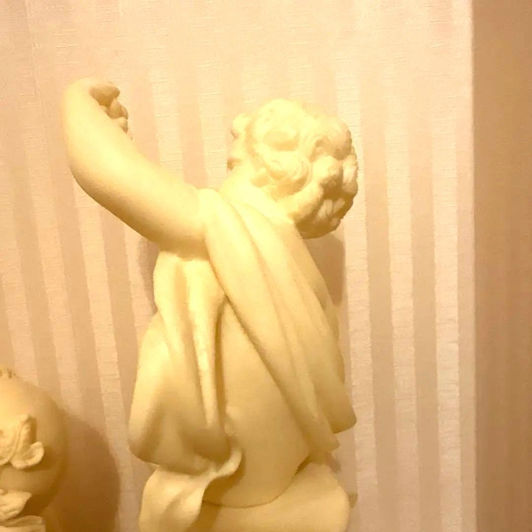 大理石彫刻 エンジェル ぶどう ワイン アンティーク - メルカリ