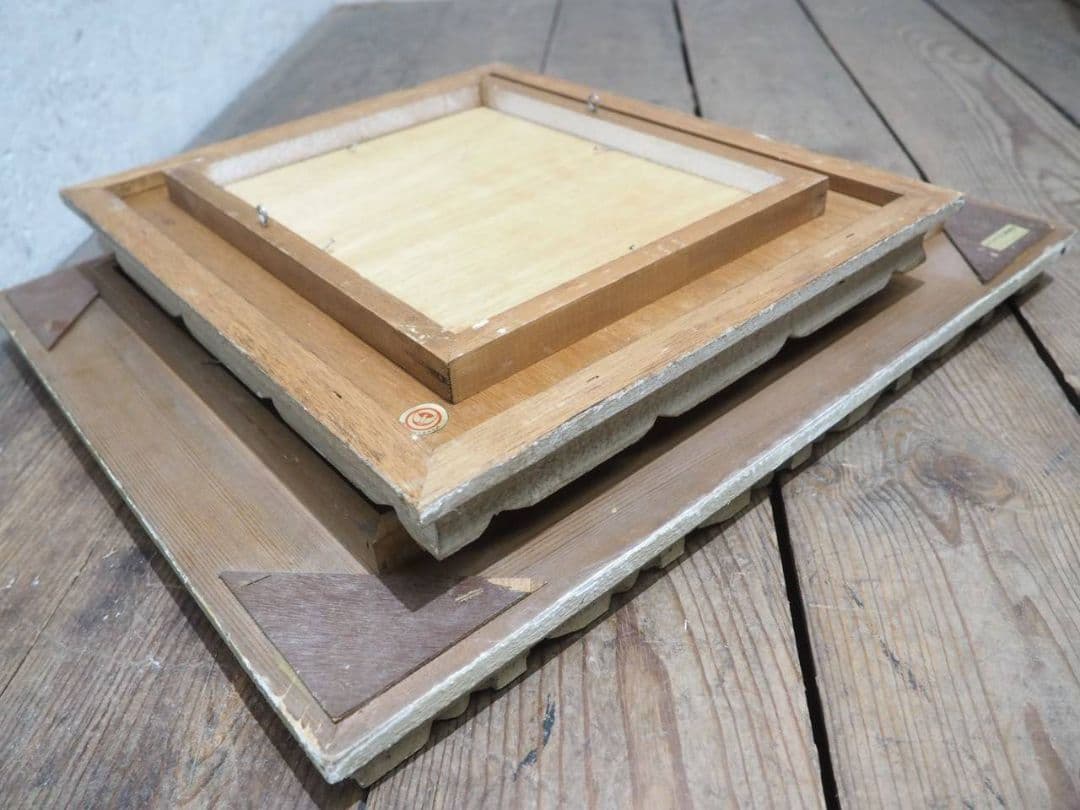 1413 レトロな額縁 2枚セット F3 F6 アートフレーム 油彩 水彩 画材