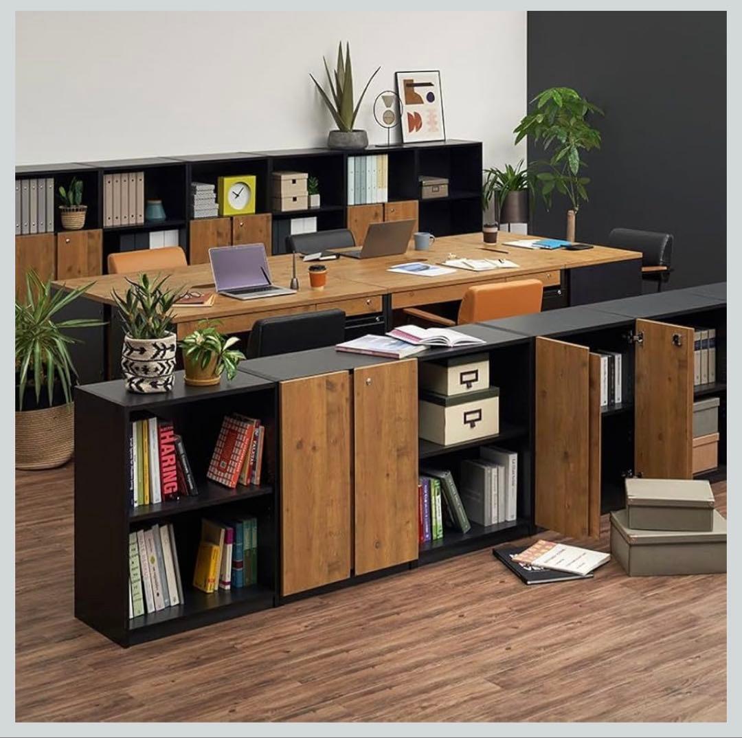 オフィスコム 木製 収納キャビネット ロータイプ