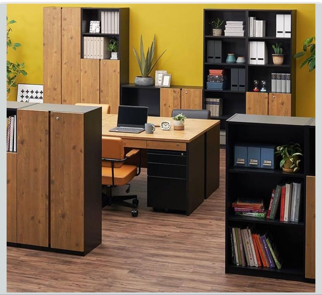 オフィスコム 木製 収納キャビネット ロータイプ