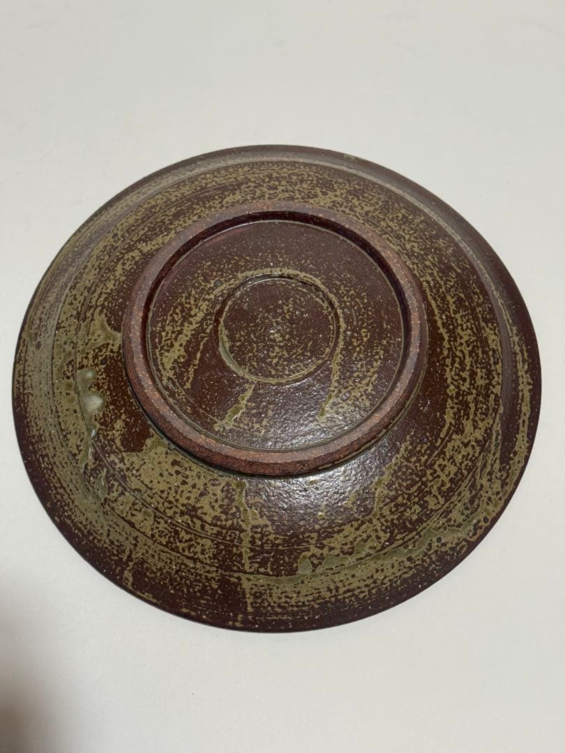 岩井窯 山本教行 掻落牡丹　8寸皿