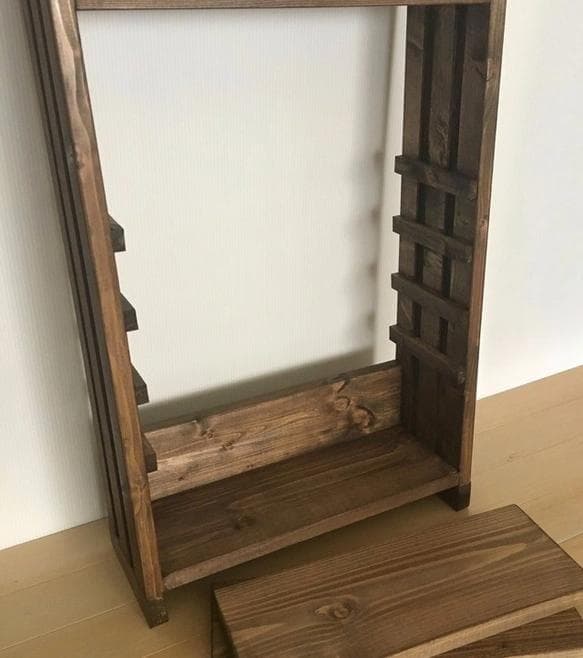 【サイズオーダー可】【引取可能】可動棚付き収納棚 本棚トイレ収納（可動棚2枚付）