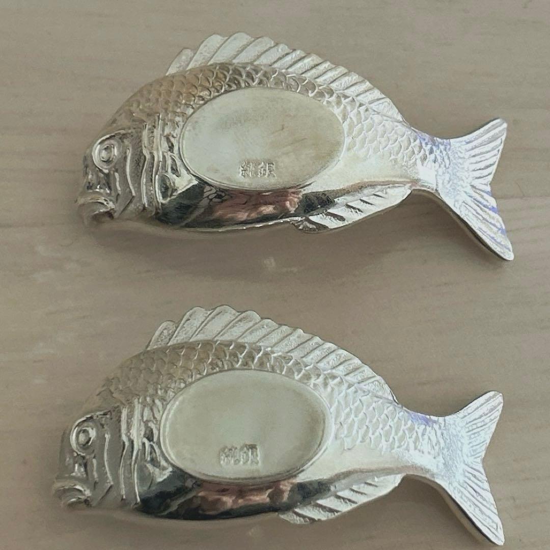 純銀製　箸置き2個セット　鯛
