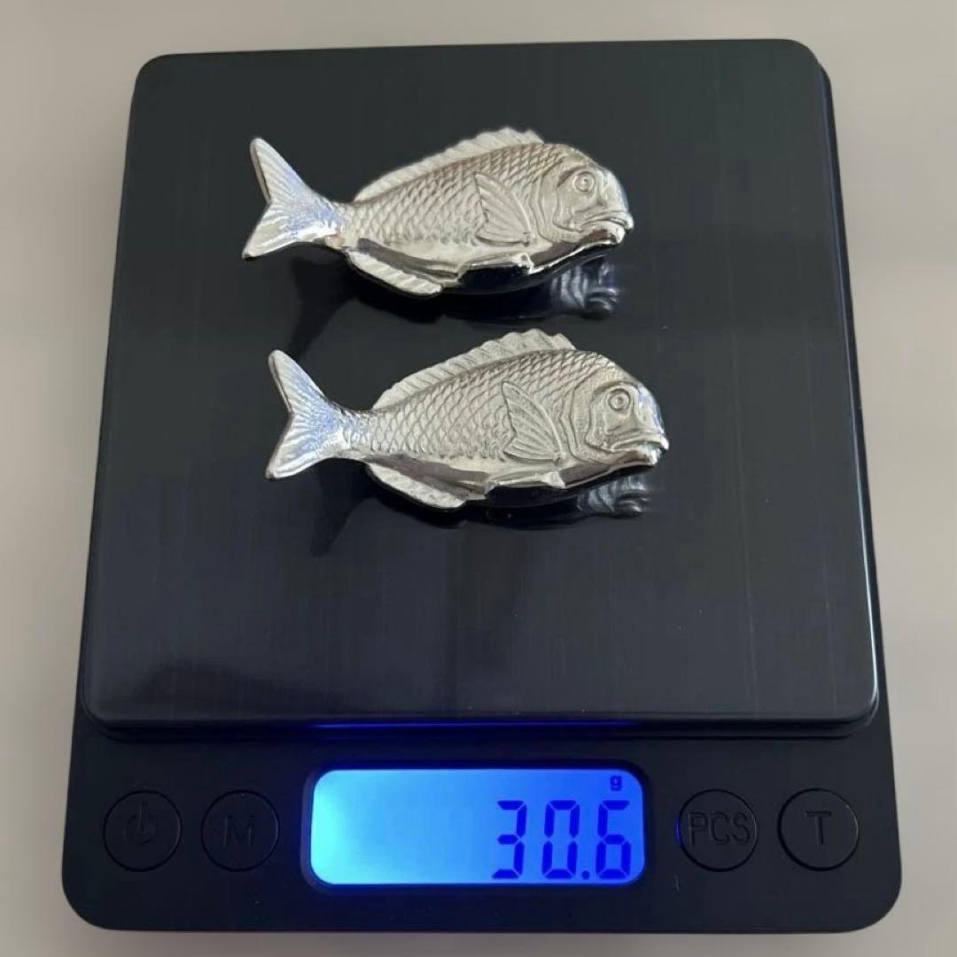 純銀製　箸置き2個セット　鯛