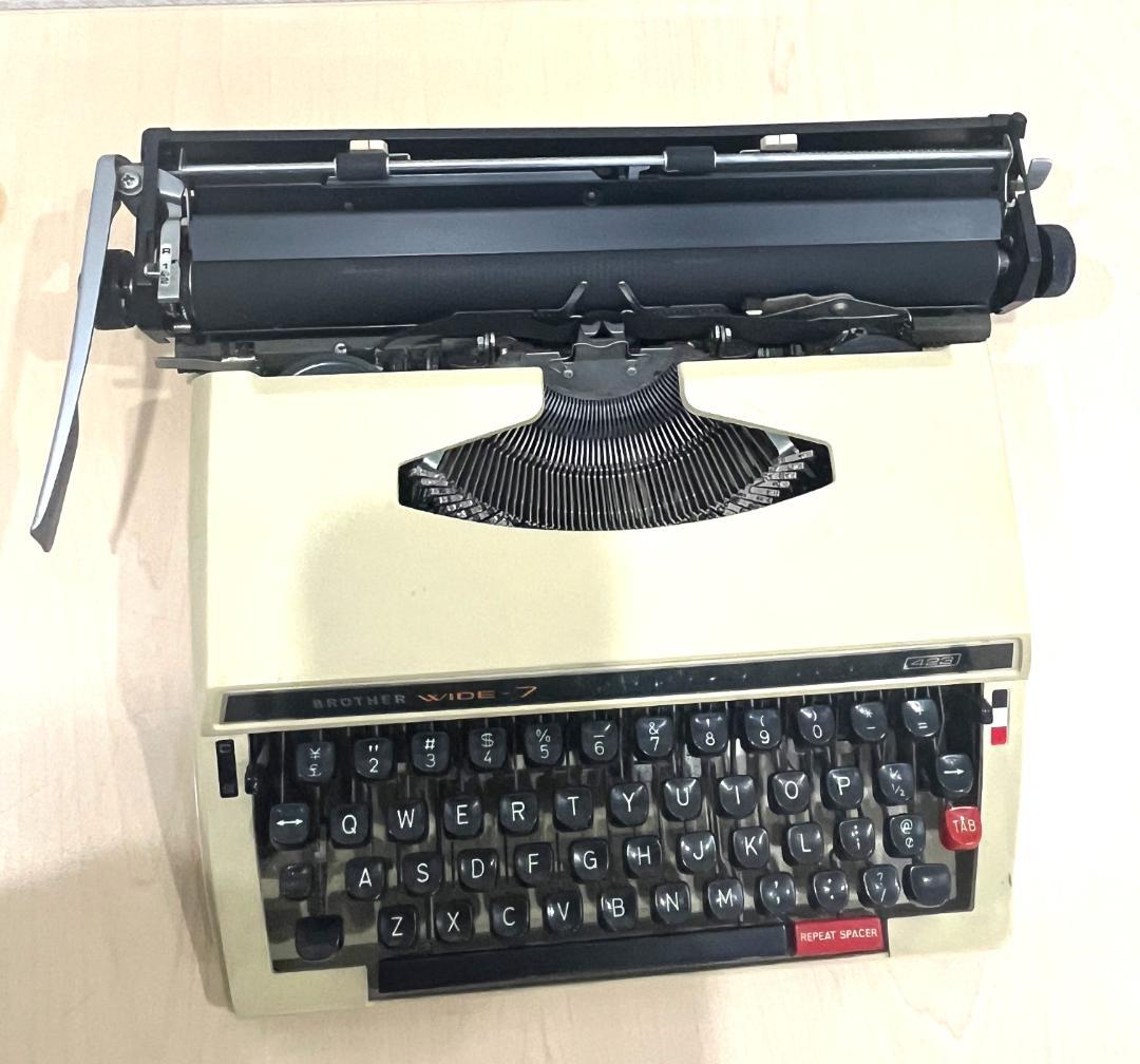 BROTHER WIDE-7 タイプライター 昭和レトロ ケース付き 動作品