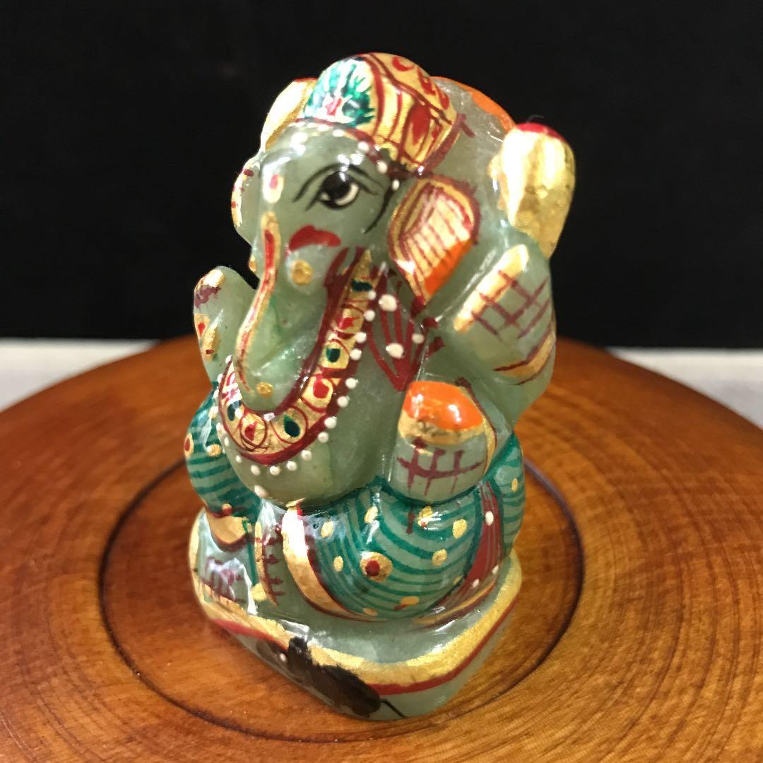 ★特選オンリー１★夢を叶える象♡【アベンチュリン極上手彫りガネーシャ】❤