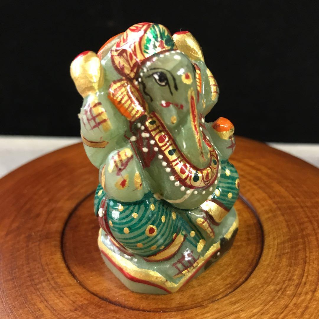 ★特選オンリー１★夢を叶える象♡【アベンチュリン極上手彫りガネーシャ】❤